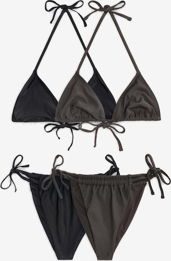 XS dydžio Bikinis iš The Set, spalva – antracito spalva / juoda, Prekių apžvalga