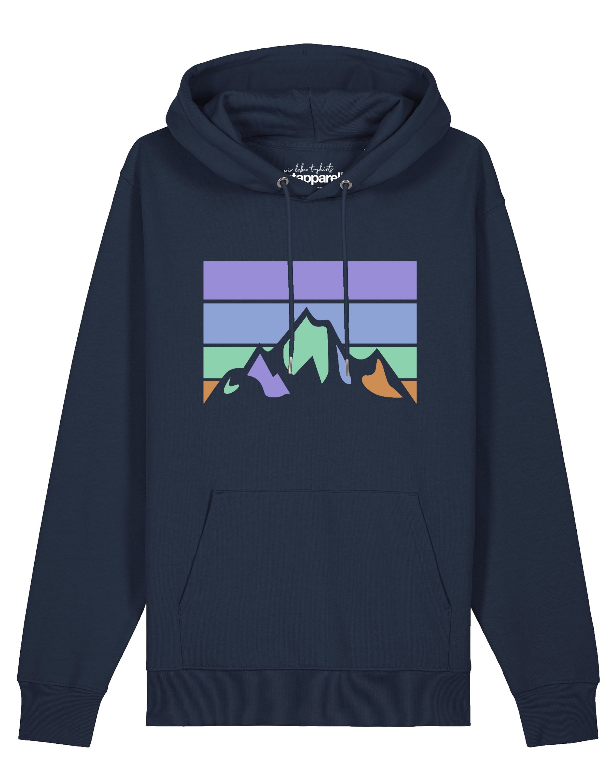 Sweat-shirt 'Retro Landscape' Watapparel en bleu : devant