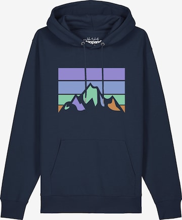 Sweat-shirt 'Retro Landscape' Watapparel en bleu : devant