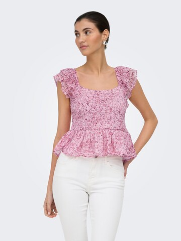 Camicia da donna 'ONLEliza' di ONLY in lilla: frontale