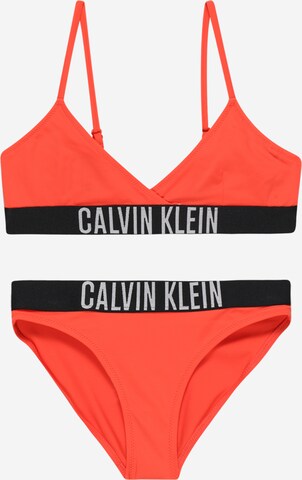 Calvin Klein Swimwear Trojúhelníková Bikiny 'Intense Power' – oranžová: přední strana