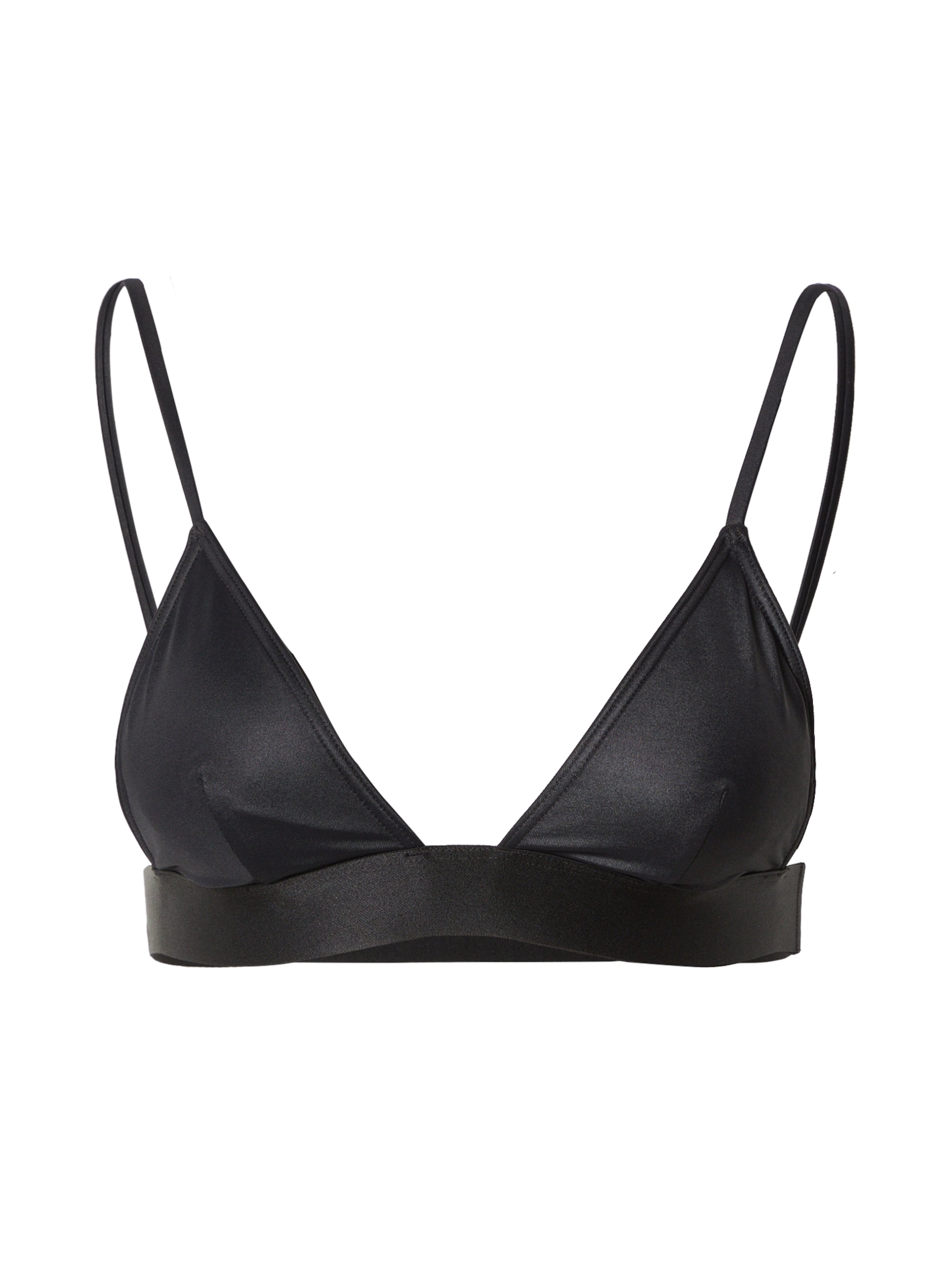 Calvin Klein Swimwear Τρίγωνο Τοπ μπικίνι σε μαύρο: μπροστά