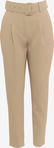 FRESHLIONS Tapered Pleat-Front Pants ' Rita ' in Beige: front