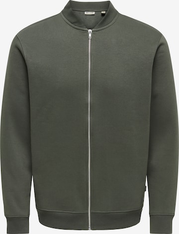 Only & Sons Bluza rozpinana 'ONSCERES' w kolorze zielony: przód