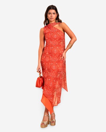 THE-ARE - Vestido em laranja: frente