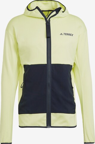 Veste en polaire fonctionnelle ADIDAS TERREX en jaune : devant