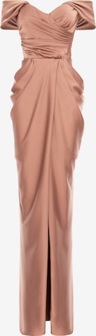 acob a porter Abendkleid in Beige: Vorderseite