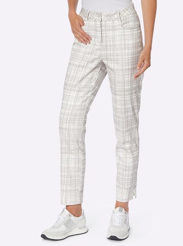 Regular Pantaloni de la heine pe alb: față