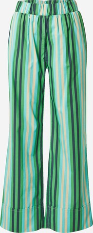 Monki - Pierna ancha Pantalón en verde: frente