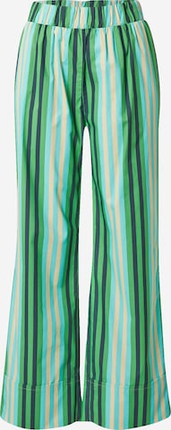 Wide Leg Pantalon Monki en vert : devant