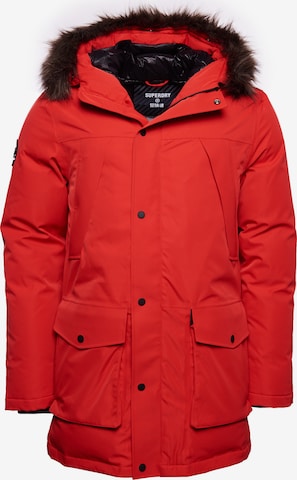 Parka d’hiver Superdry en rouge : devant