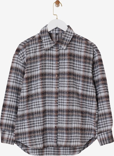 Trendyol Bluza veličine XS u tamno smeđa / svijetlosiva / crna, Pregled proizvoda
