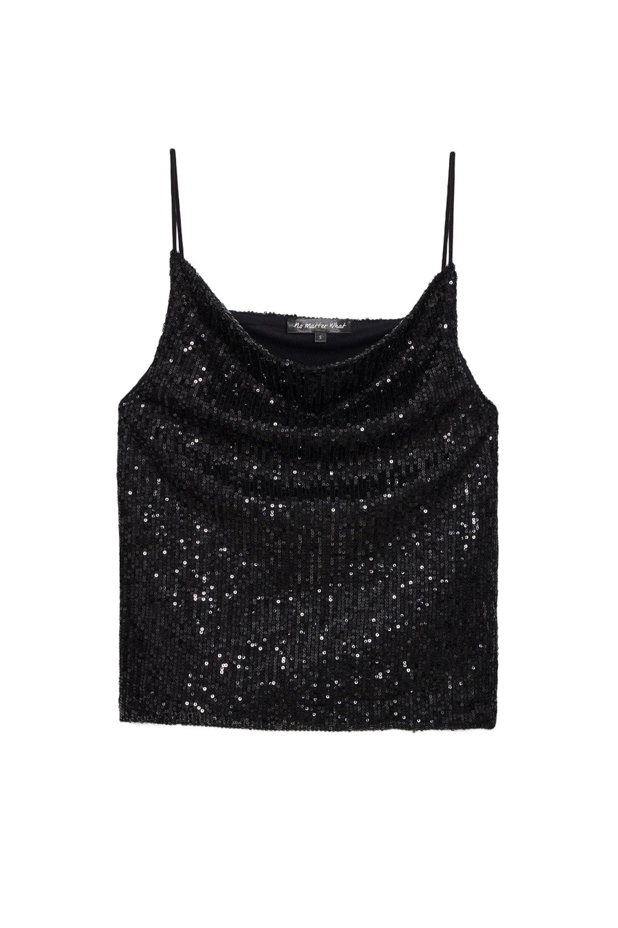 No Matter What Top in Zwart: voorkant