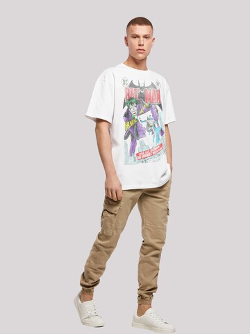 F4NT4STIC Shirt 'Batman Joker Playing Card Cover' in Wit