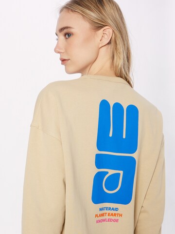 KnowledgeCotton Apparel Sweatshirt 'WATERAID' i beige