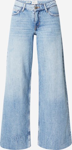 Wide leg Jeans de la River Island pe albastru: față