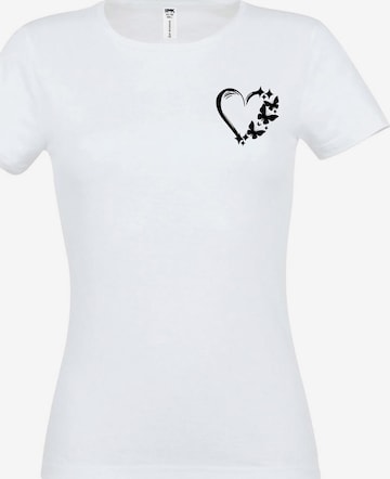 RMK Shirt 'Love Herz' in White: front