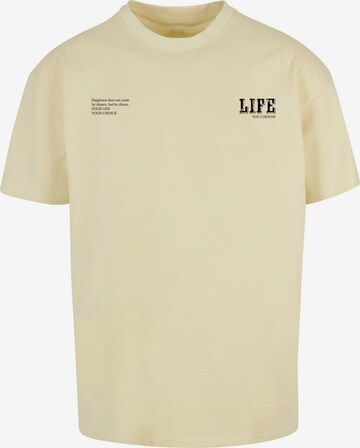 Merchcode T-Shirt 'Life' in Gelb: Vorderseite
