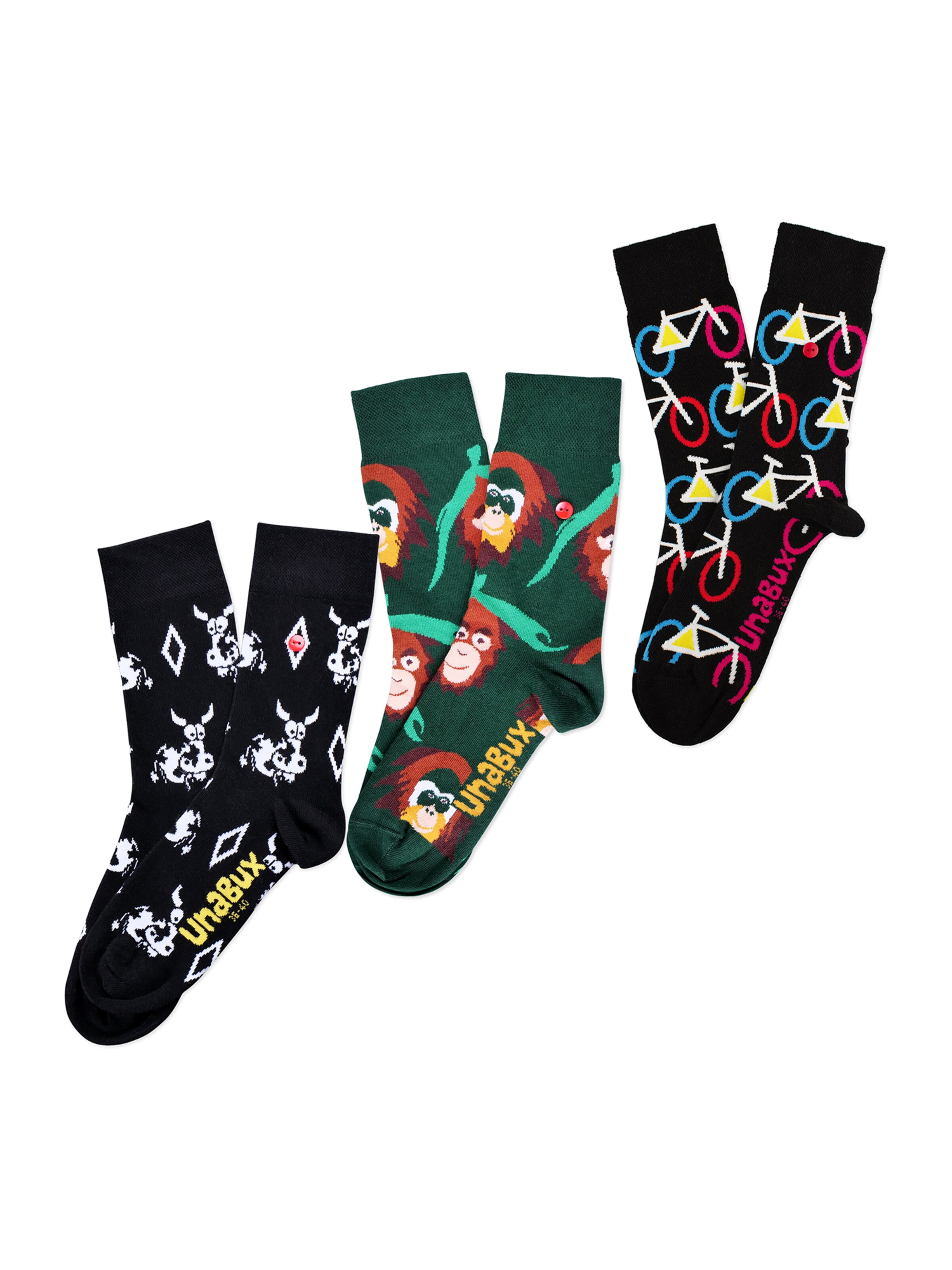 UNABUX Freizeitsocken ' Mix ' in Mischfarben: Vorderseite