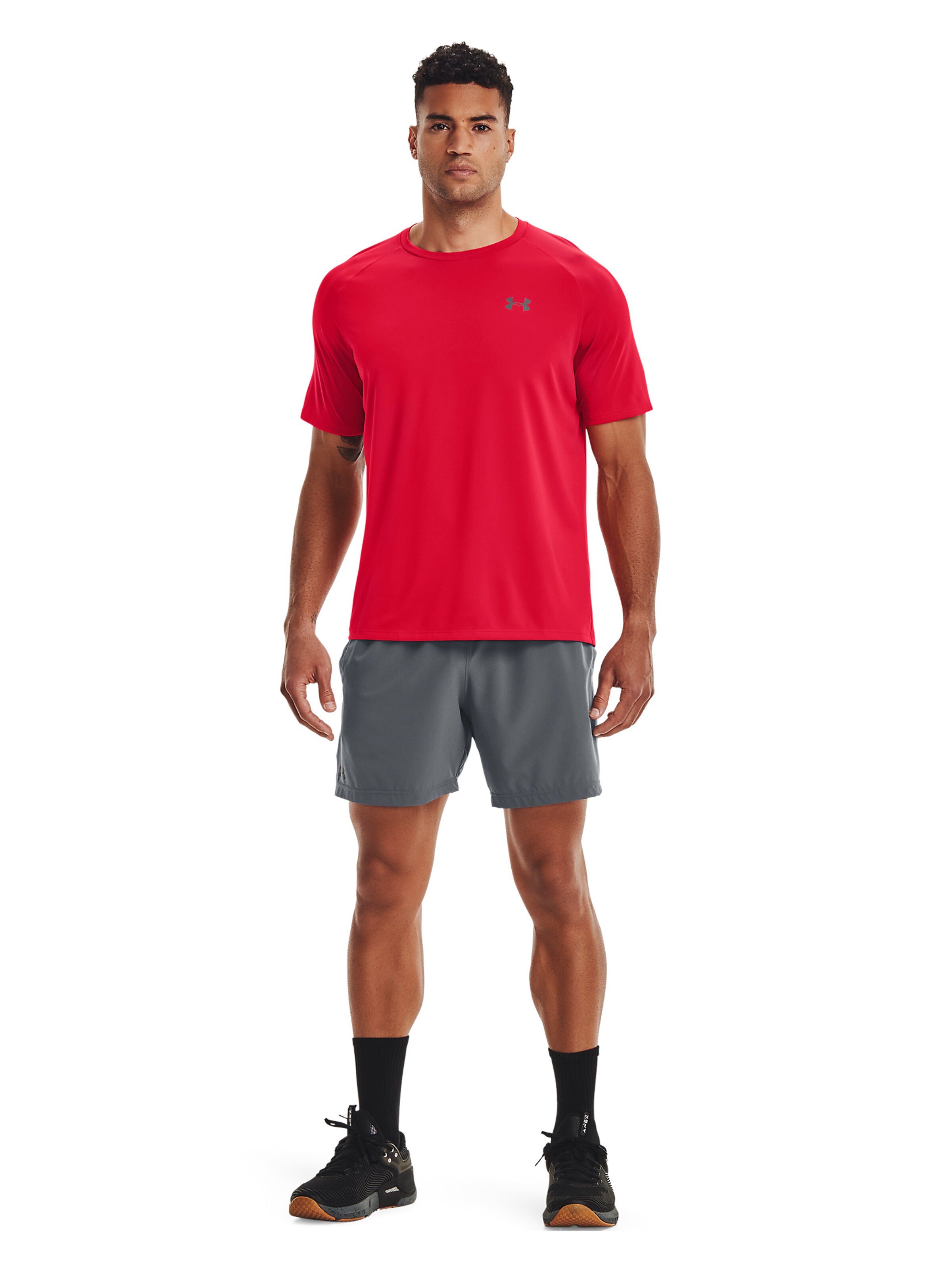 UNDER ARMOUR Regular fit Λειτουργικό μπλουζάκι 'Tech 2.0' σε κόκκινο