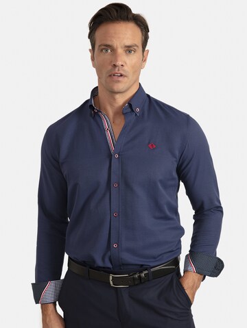 Sir Raymond Tailor Regular Fit Hemd in Blau: Vorderseite