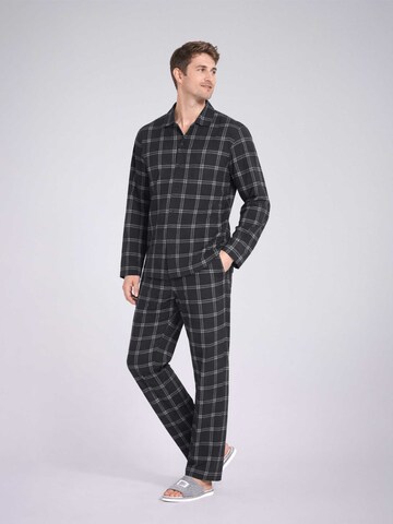 PANTONECLO Pyjama lang 'Pantoneclo Men’s Nightwear Set' in Zwart