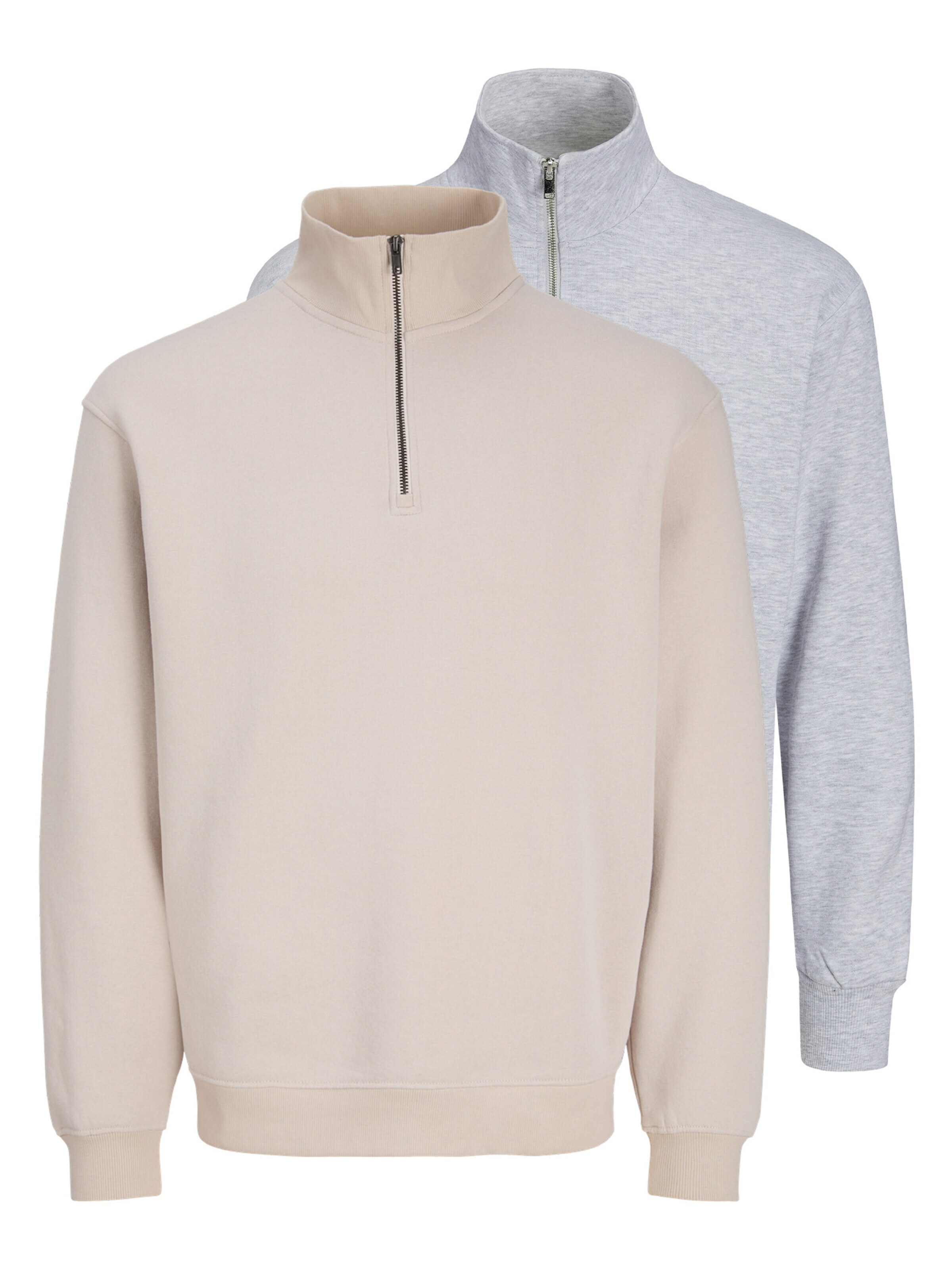 JACK & JONES Sweatshirt 'Bradley' in Zilver: voorkant