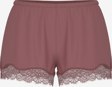 Pantalon de pyjama Mey en marron : devant