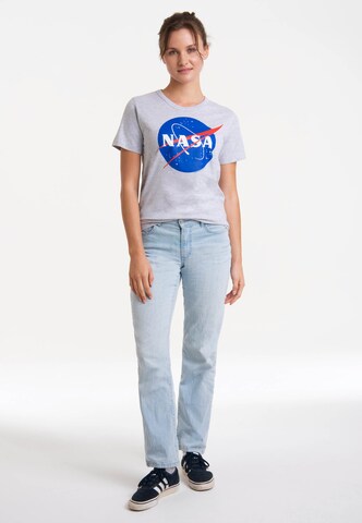 LOGOSHIRT Shirt 'Nasa' in Grey