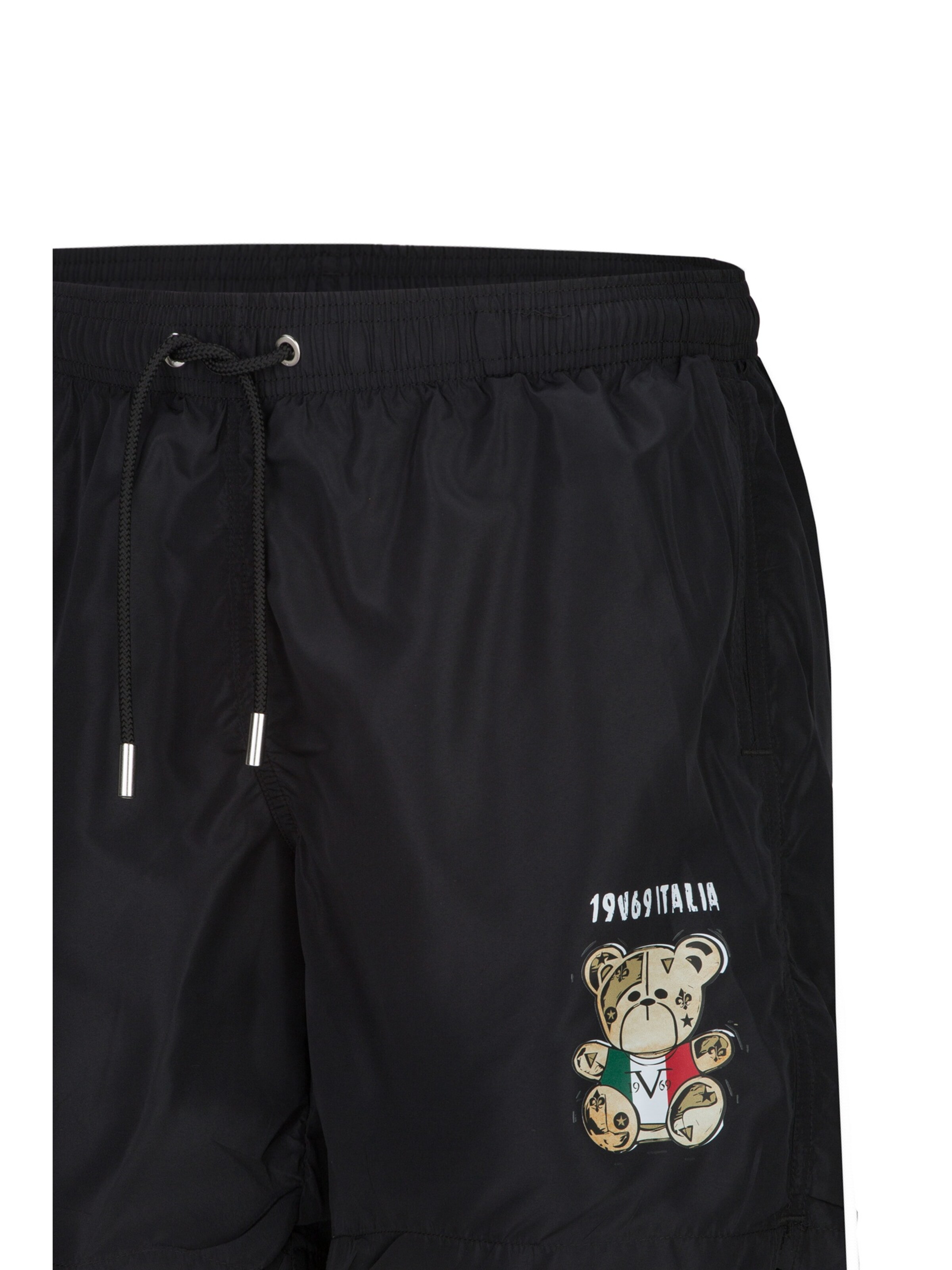 19V69 ITALIA Zwemshorts 'Siro Italian Teddy' in Zwart
