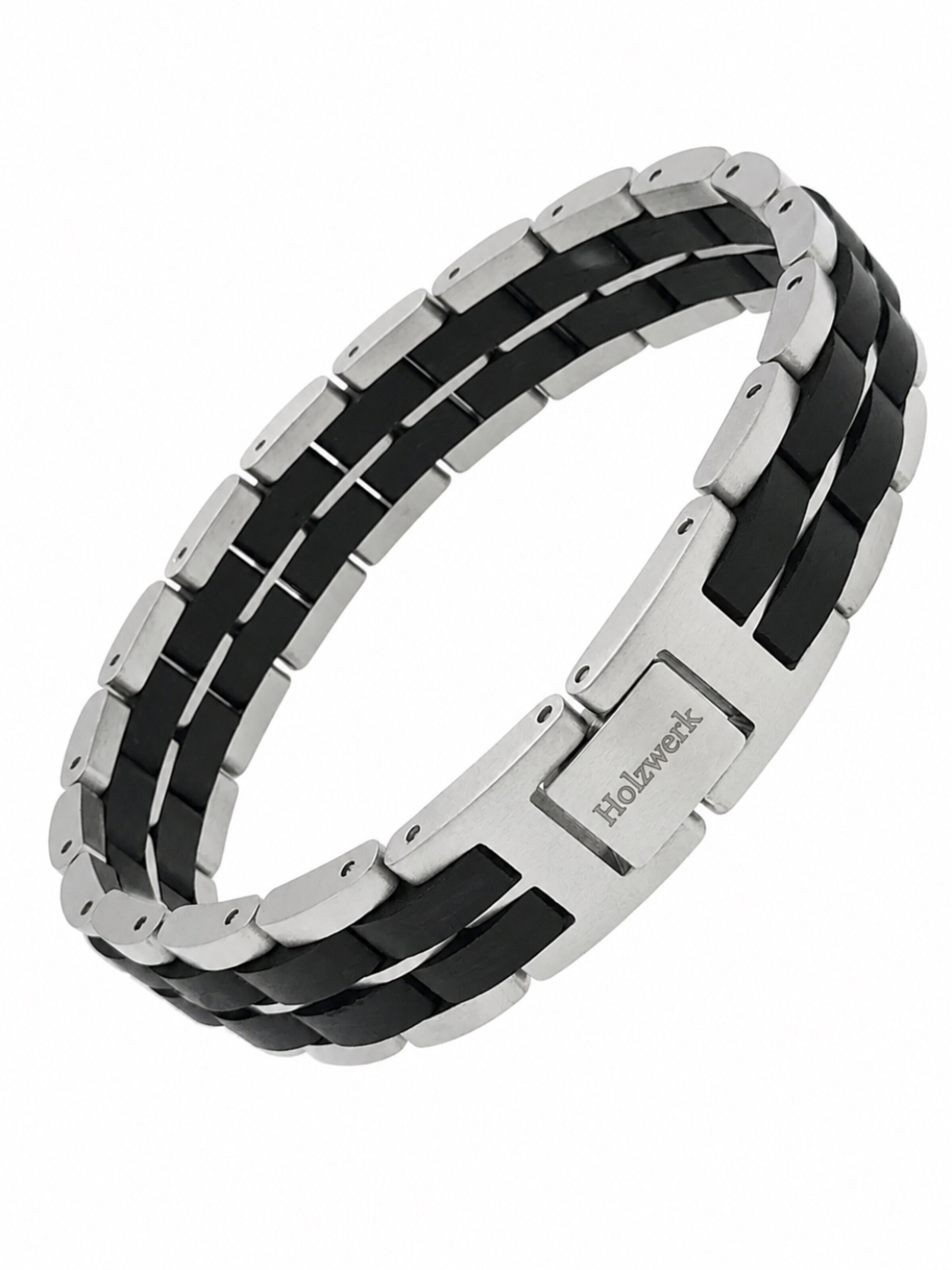 Holzwerk Bracelet 'DEGERSEE' in Silver: front