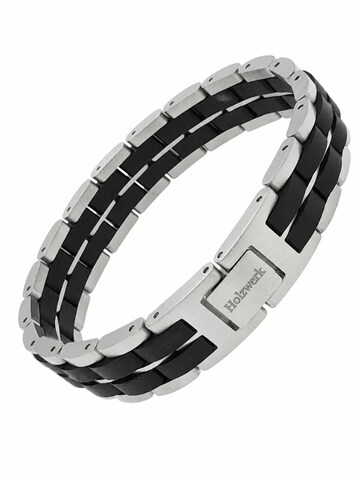 Holzwerk Armband 'DEGERSEE'‌‌‌‌‌‌‌‌‌‌ in Silber: Vorderseite