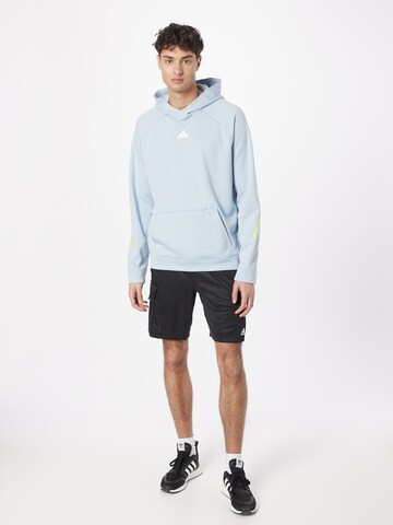 ADIDAS PERFORMANCE Sport sweatshirt 'Train Icons 3-Stripes ' i blå