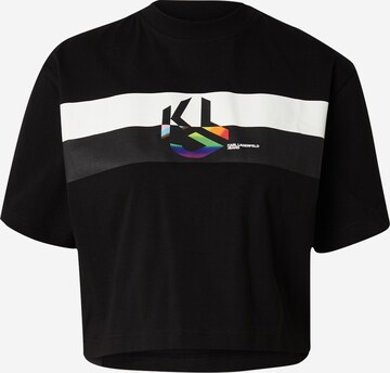 KARL LAGERFELD JEANS Тениска в черно: отпред