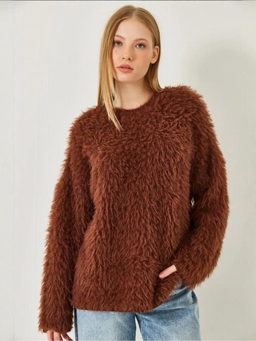 Pull-over oversize Bianco Lucci en marron