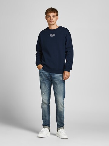 JACK & JONESSweater majica 'World' - plava boja