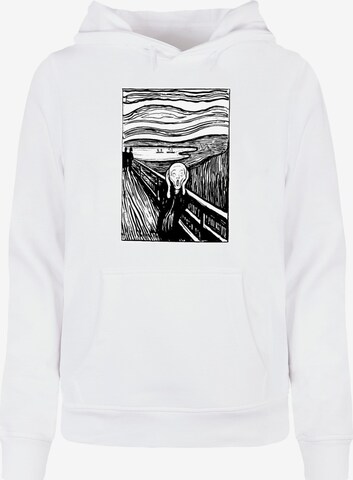 Merchcode Sweatshirt 'APOH - Munch Lino' in Weiß: predná strana