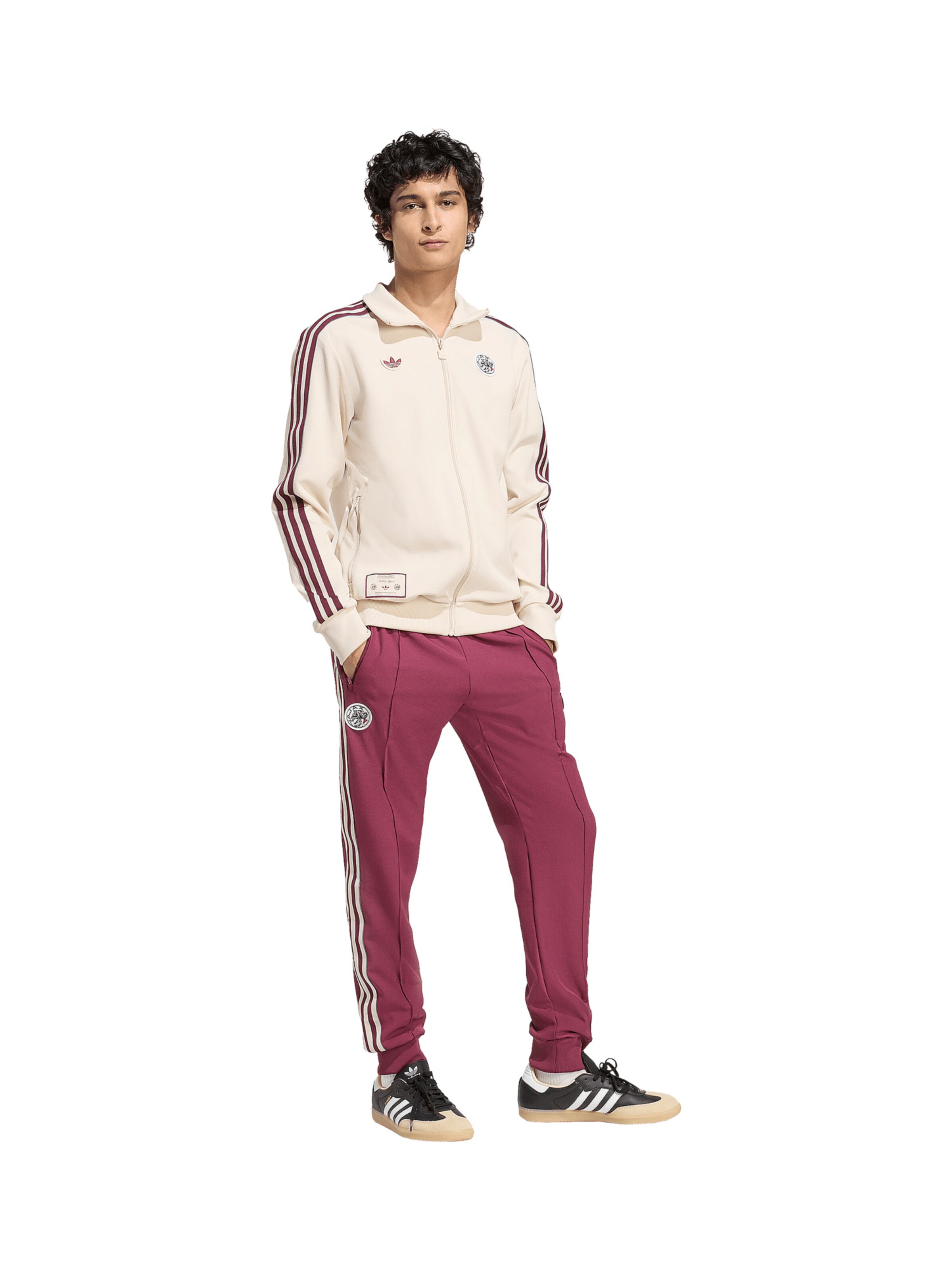 ADIDAS PERFORMANCE - Tapered Pantalón deportivo 'Ajax Amsterdam Terrace Icons Track' en lila