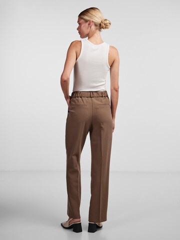 Y.A.S Regular Pleated Pants 'Likka' in Brown