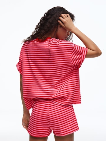 Bershka Szabványos Nadrág 'CINTURILLA' - rózsaszín