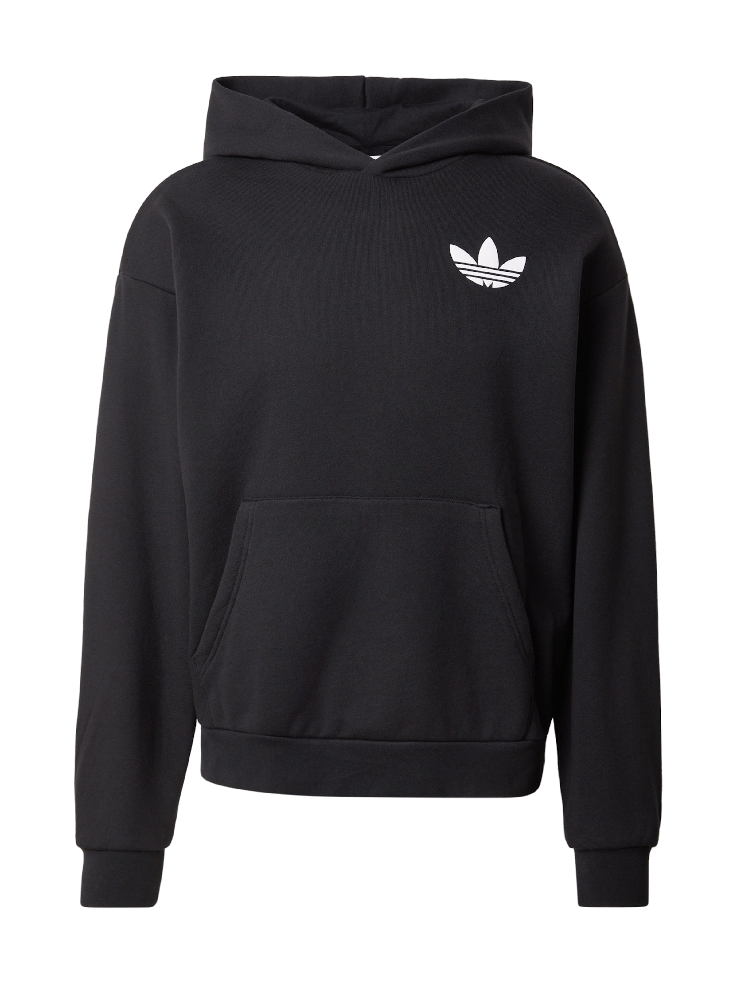 Sweat-shirt 'World Wide Hoops' ADIDAS ORIGINALS en noir : devant