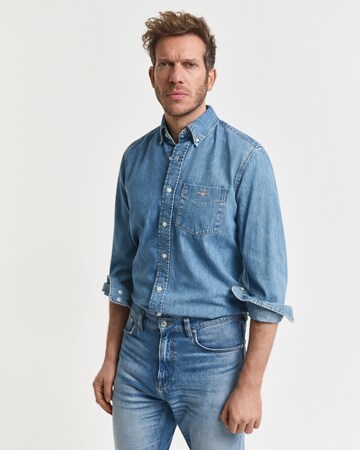 GANT Regular Fit Hemd in Blau: Vorderseite