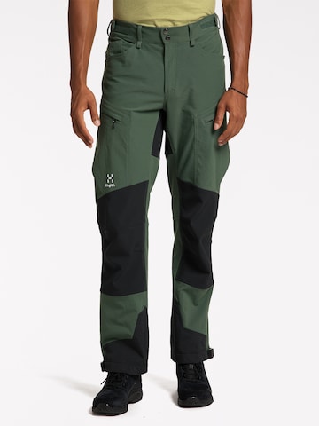Haglöfs Regular Outdoor Pants 'Rugged' in Green: front