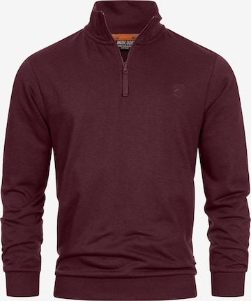 INDICODE JEANS Sweatshirt ' Brandt' in Rood: voorkant