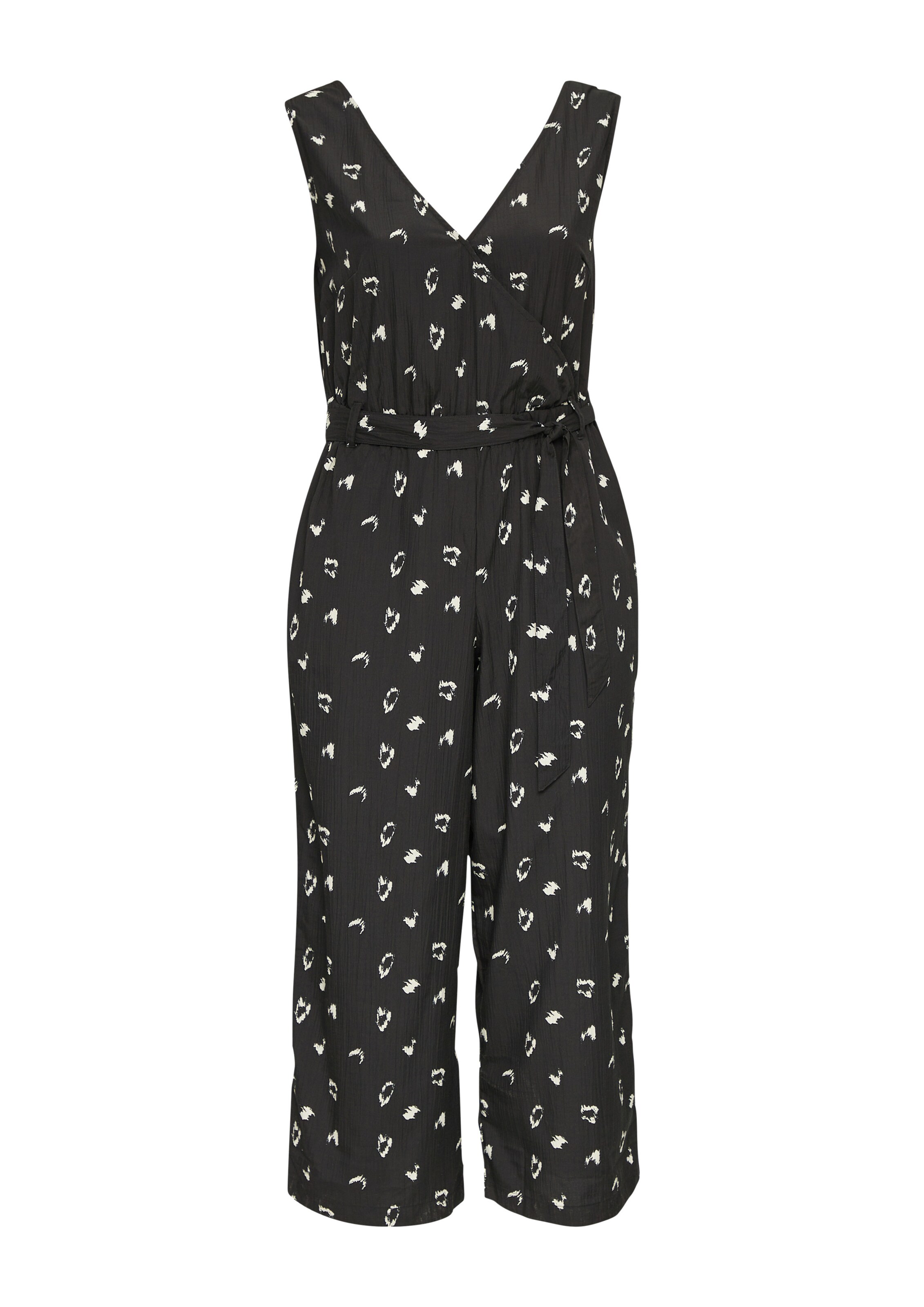 QS Jumpsuit in Schwarz: Vorderseite