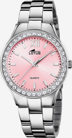 Lotus Analog Watch in Pink: front