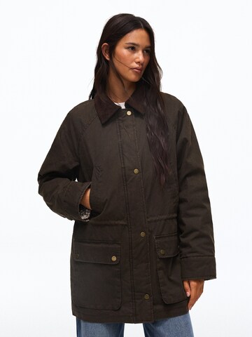 Bershka Between-season jacket in Green: front