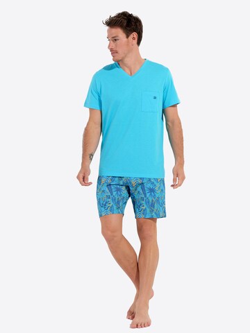 Pyjama court ' Valley ' HOM en bleu : devant