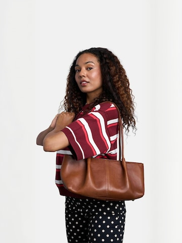 RE:DESIGNED Shopper ' Sille ' in Brown: front
