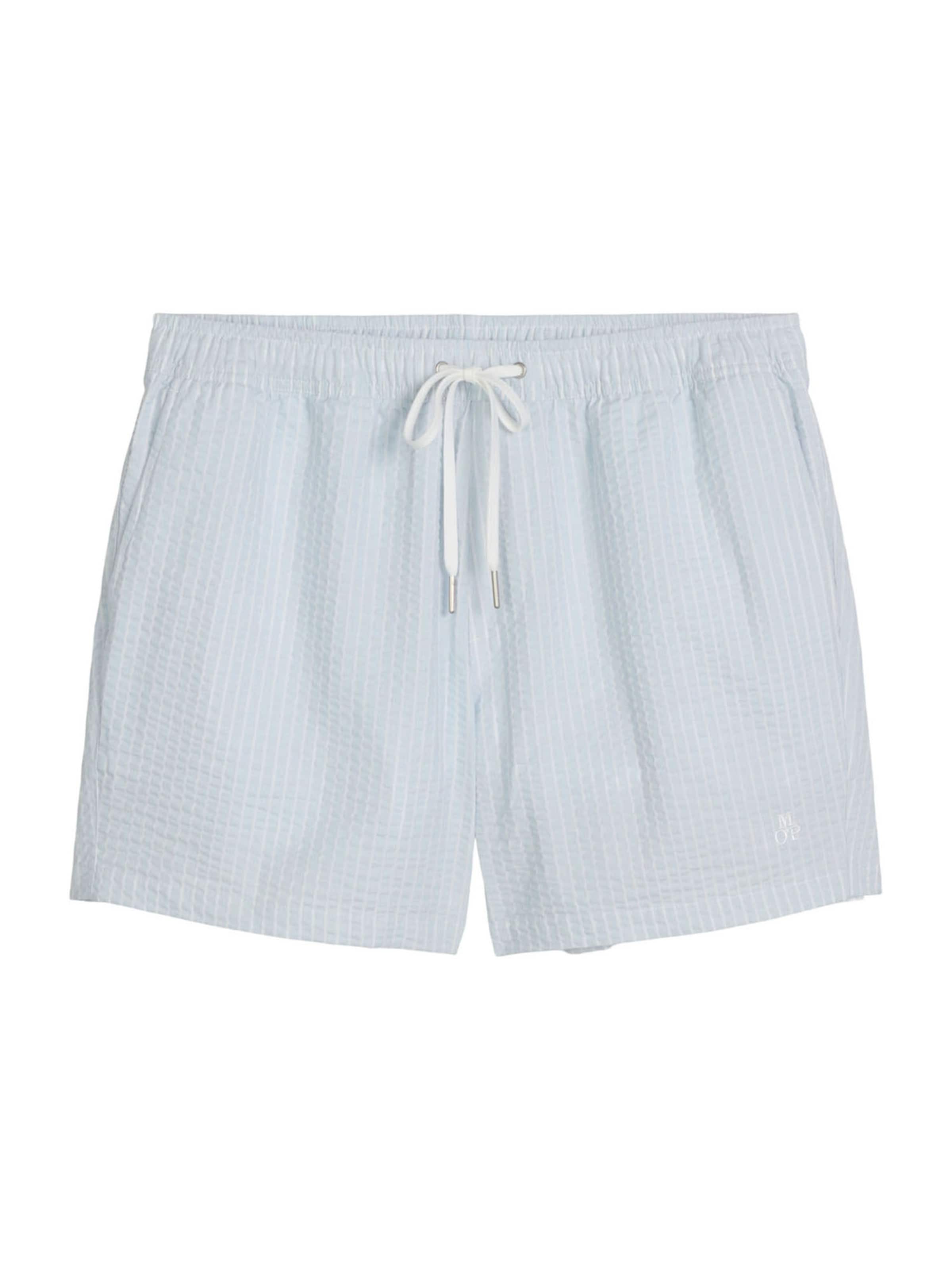 Shorts de bain ' Seersucker ' Marc O'Polo en blanc : devant